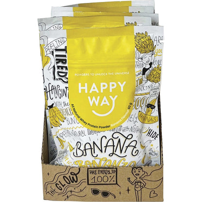 Happy Way Whey Protein Powder Banana 6x60g