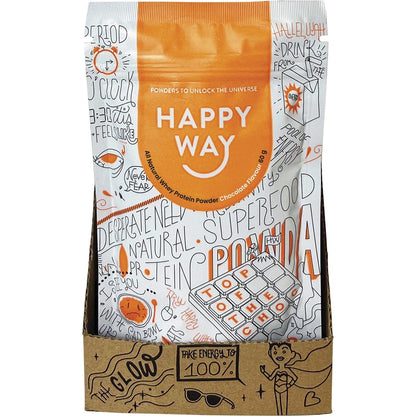 Happy Way Whey Protein Powder Chocolate 6x60g