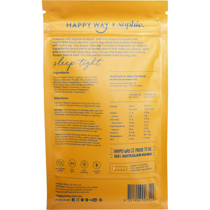 Happy Way Sophie's Sleep Tight Hot Choccy Vegan 200g