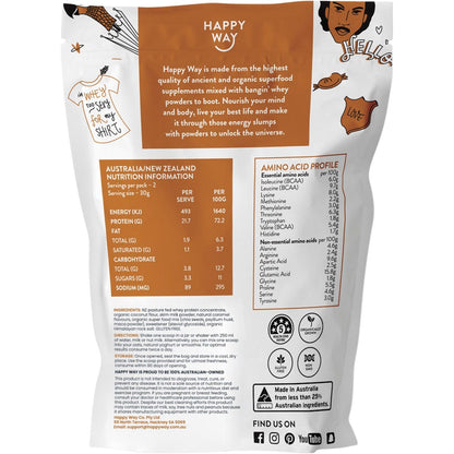 Happy Way Whey Protein Powder Salted Caramel 6x60g