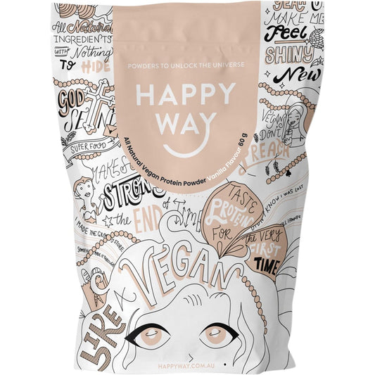 Happy Way Vegan Protein Powder Vanilla 6x60g