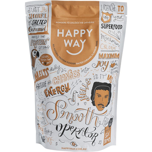 Happy Way Whey Protein Powder Salted Caramel 500g