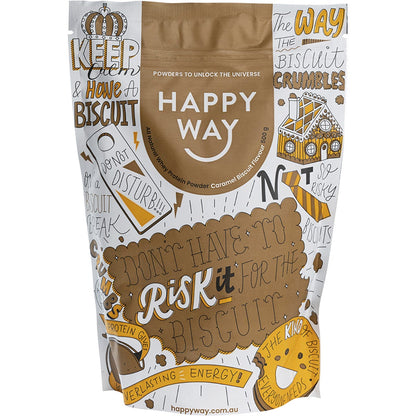 Happy Way Whey Protein Powder Caramel Biscuit 500g