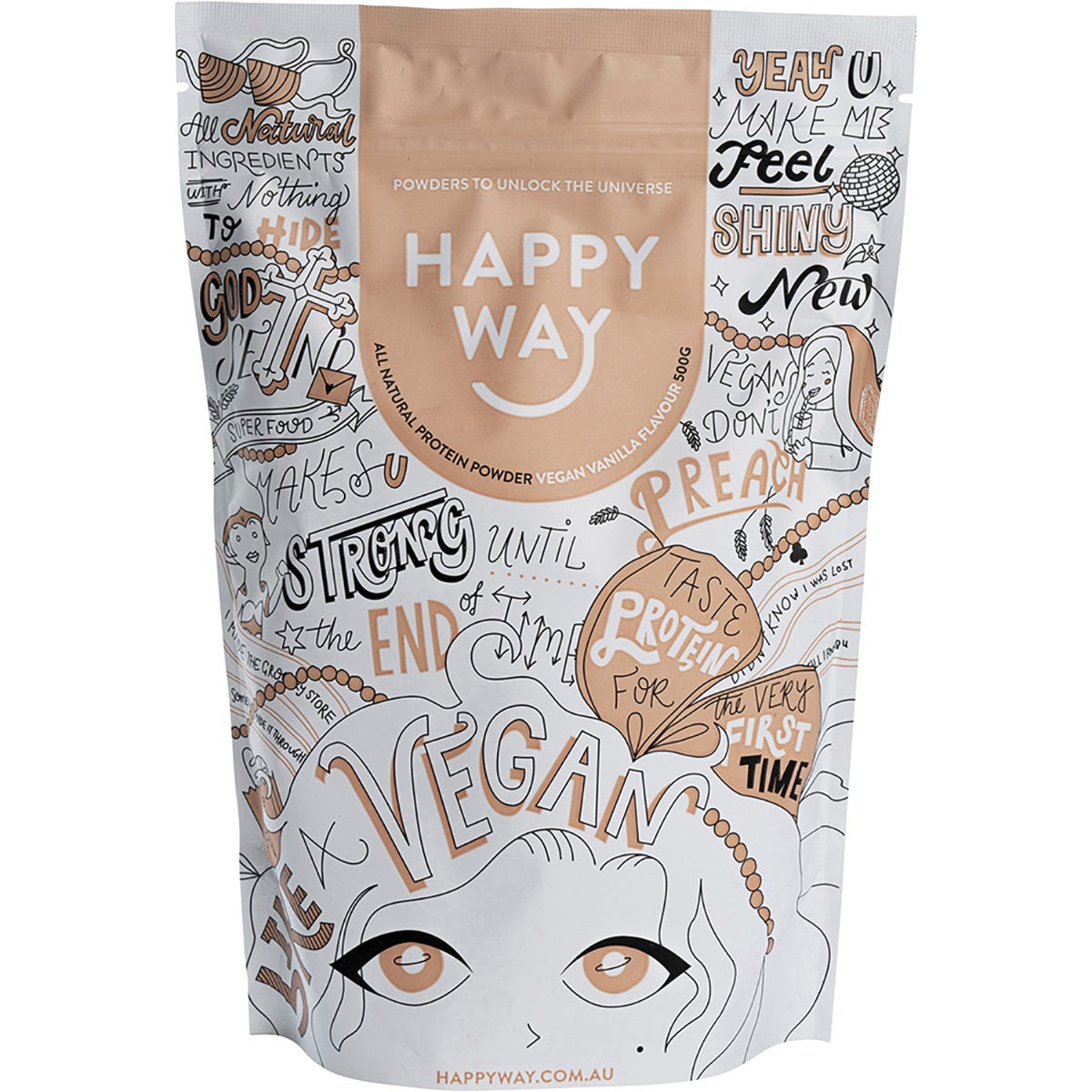 Happy Way Pea Protein Powder Vanilla 500g