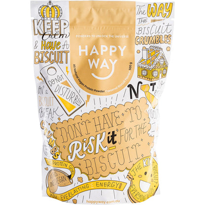 Happy Way Vegan Protein Powder Caramel Biscuit 500g