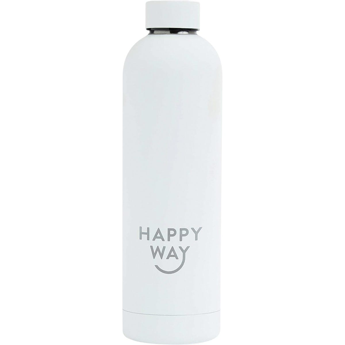 Happy Way Insulated Stainless Steel Bottle White Matte 750ml