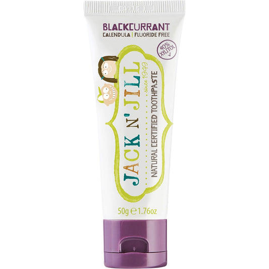 Jack N' Jill Toothpaste Children Blackcurrant Fluoride Free 6x50g