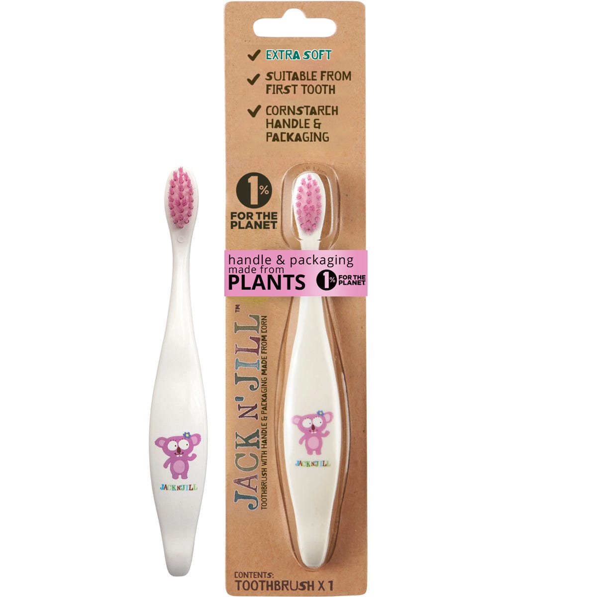 Jack N' Jill Toothbrush Children Koala Biodegradable x8