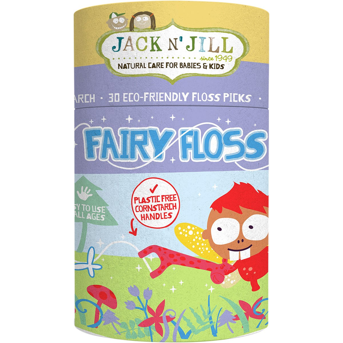 Jack N' Jill Fairy Floss Picks Strawberry 8x30pcs