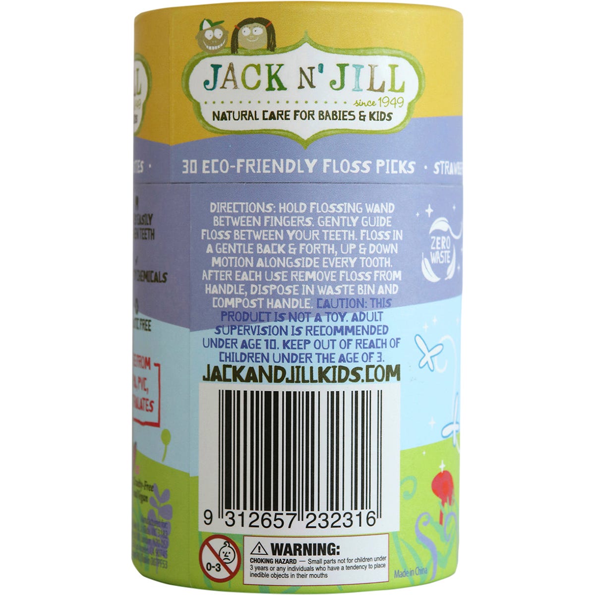 Jack N' Jill Fairy Floss Picks Strawberry 8x30pcs