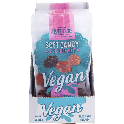 J.Luehders Soft Vegan Candy Red Berries 10x80g