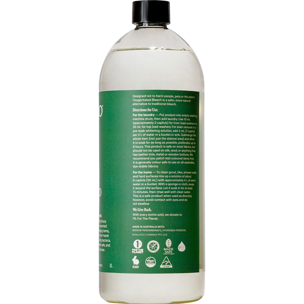 Koala Eco Oxygenated Bleach Fragrance Free 1L