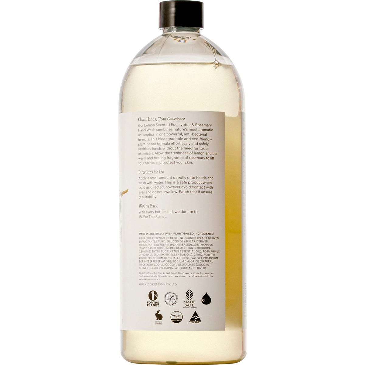 Koala Eco Hand Wash Lemon Scented Eucalyptus & Rosemary 1L