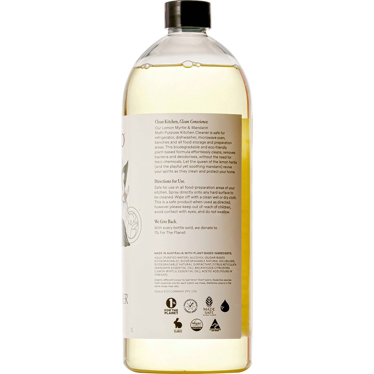 Koala Eco Multi-Purpose Kitchen Cleaner Lemon Myrtle Mandarin 1L