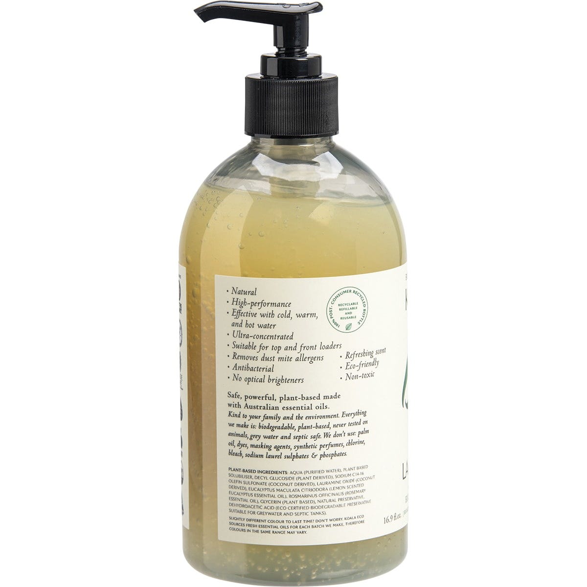 Koala Eco Laundry Liquid Lemon Scented Eucalyptus & Rosemary 500ml