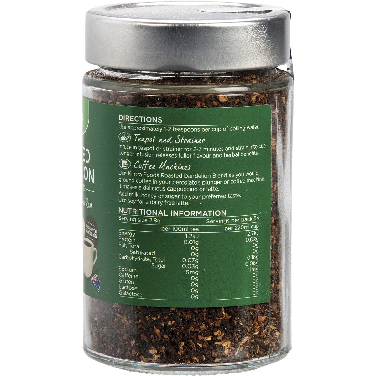 Kintra Foods Roasted Dandelion Blend Granular 150g