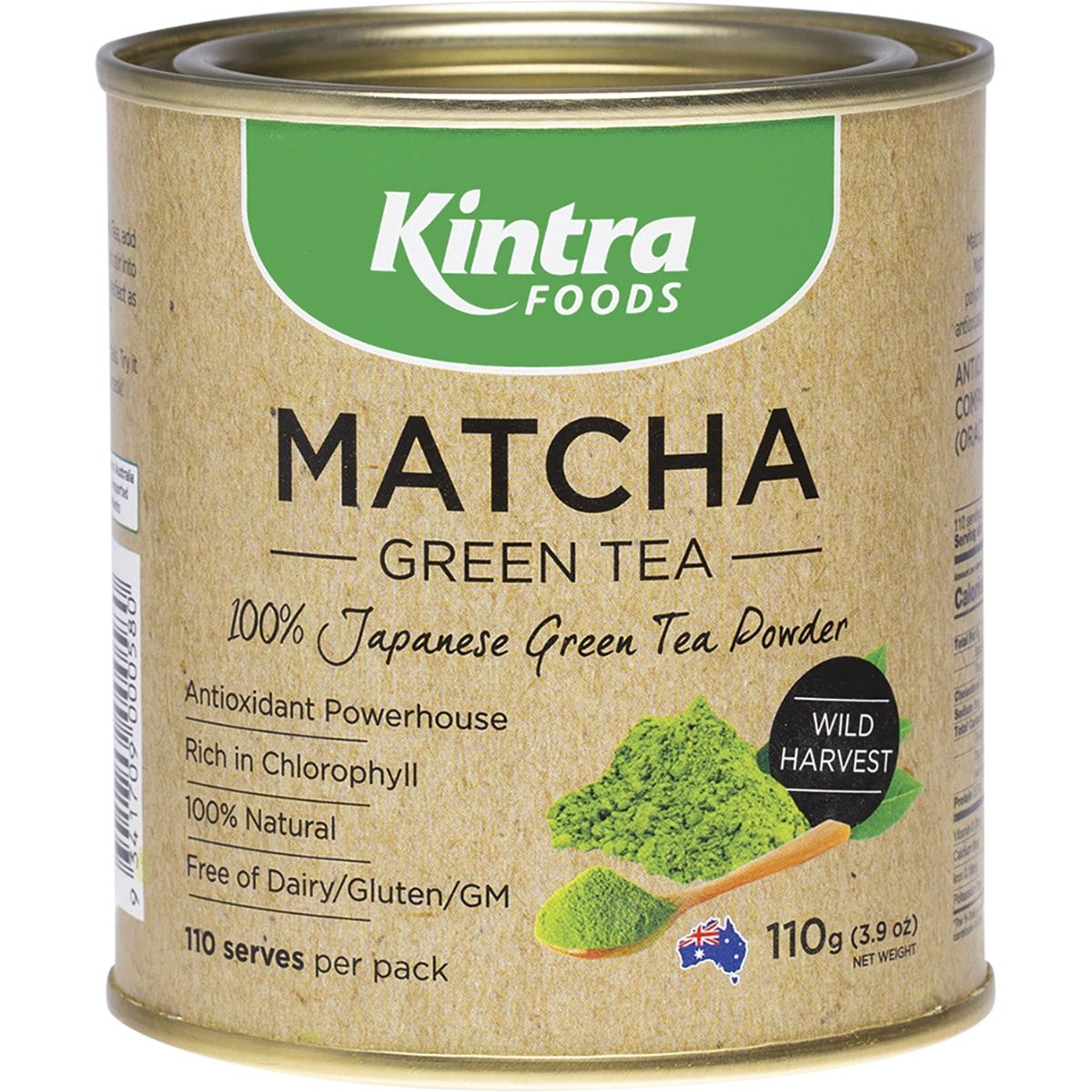 Kintra Foods Matcha Green Tea Powder 100% Japanese Green Tea 110g