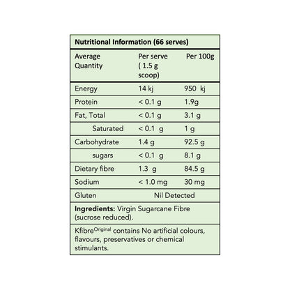 Kfibre Essential Gut Health Fibre Neutral Tub 80g