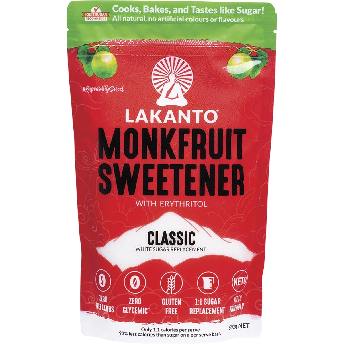 Lakanto Classic Monkfruit Sweetener 500g