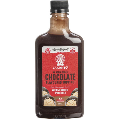 Lakanto Chocolate Flavoured Topping with Monkfruit Sweetener 375ml