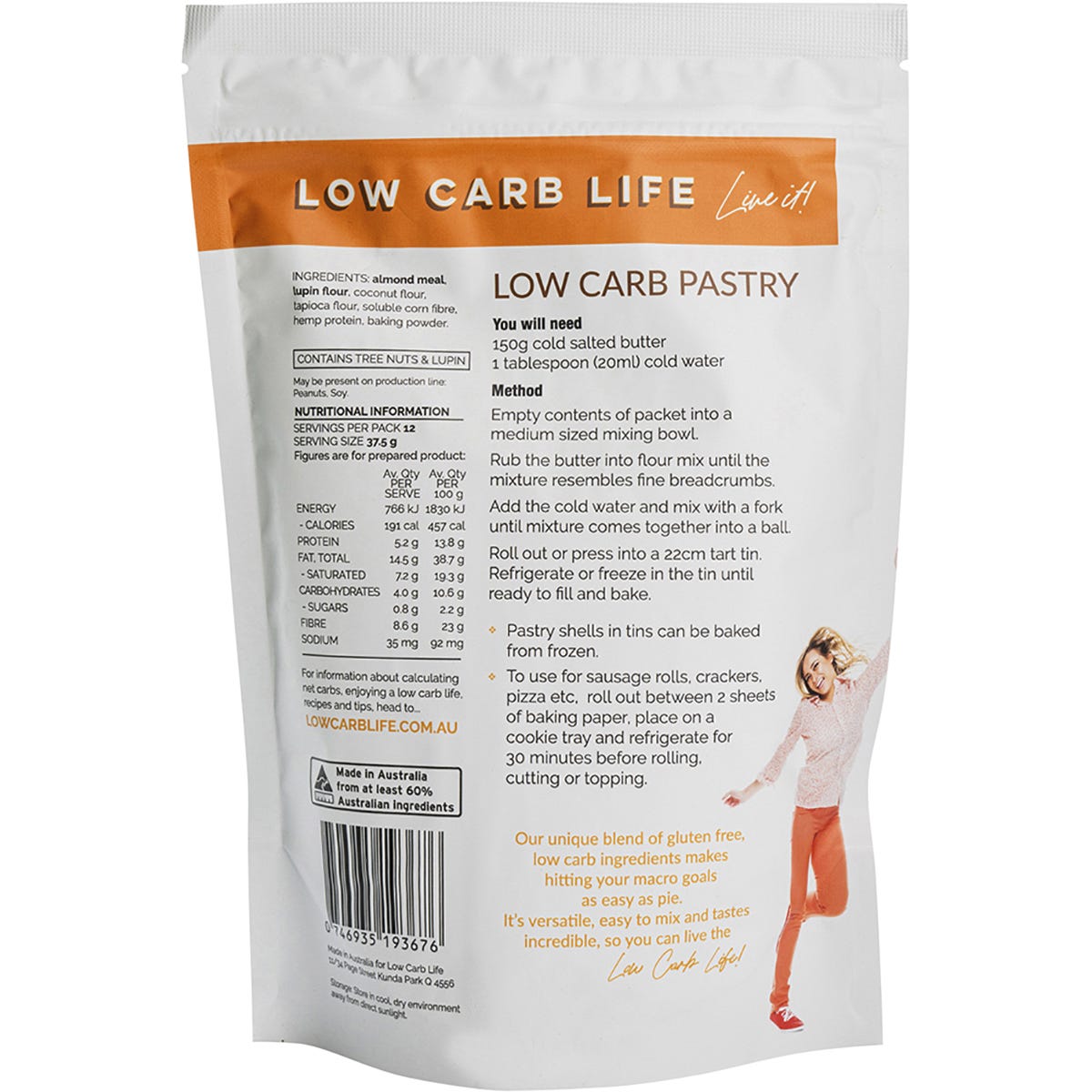 Low Carb Life Low Carb Pastry Mix Keto Bake Mix 300g