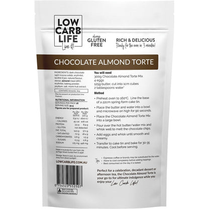 Low Carb Life Chocolate Almond Torte Keto Bake Mix 300g