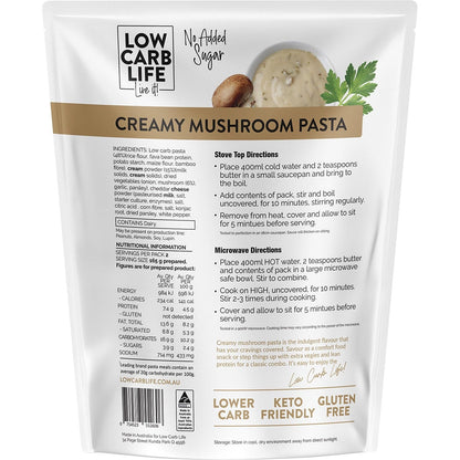 Low Carb Life One Pot Pasta Creamy Mushroom 10x90g