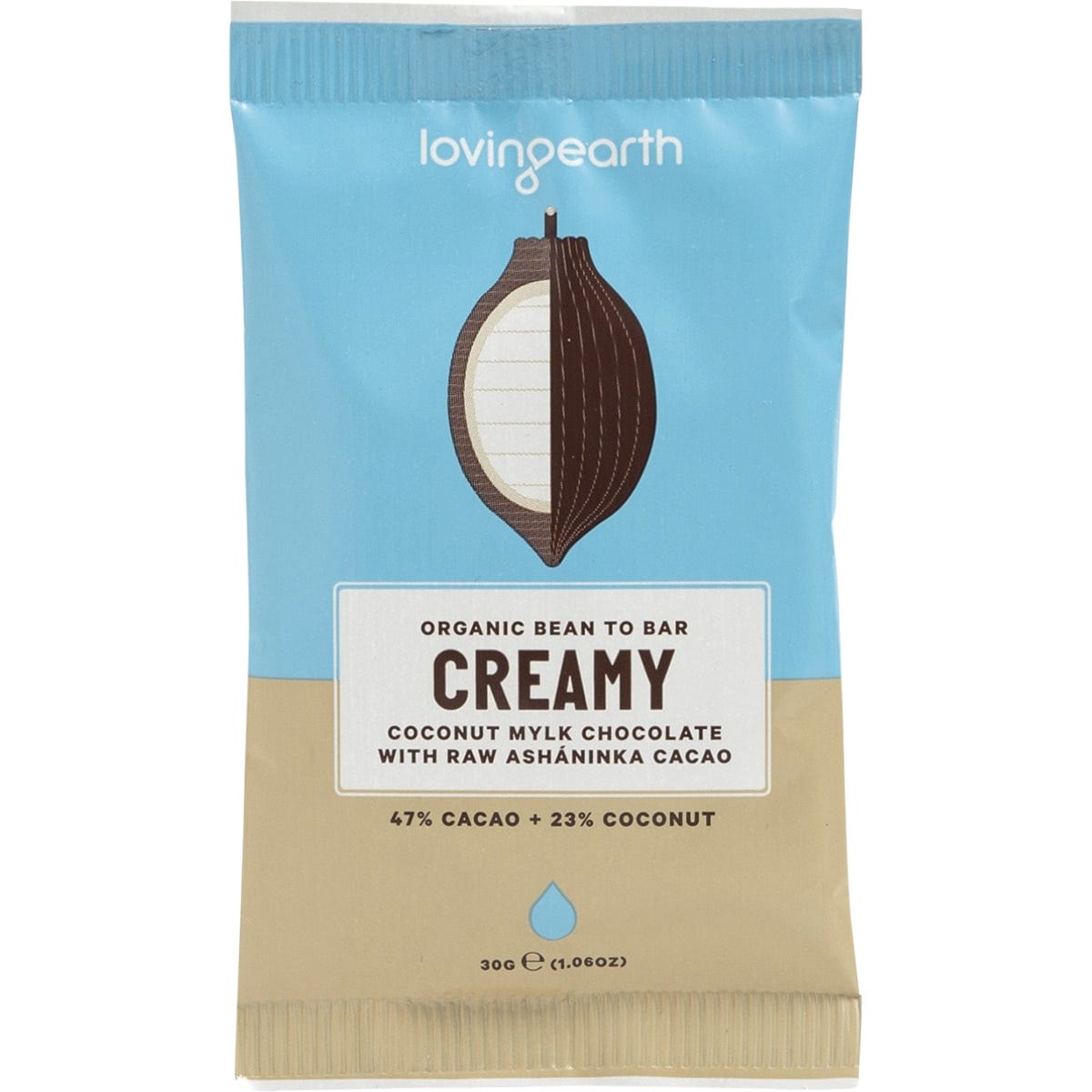 Loving Earth Creamy Coconut Mylk Chocolate Raw Ashaninka Cacao 16x30g