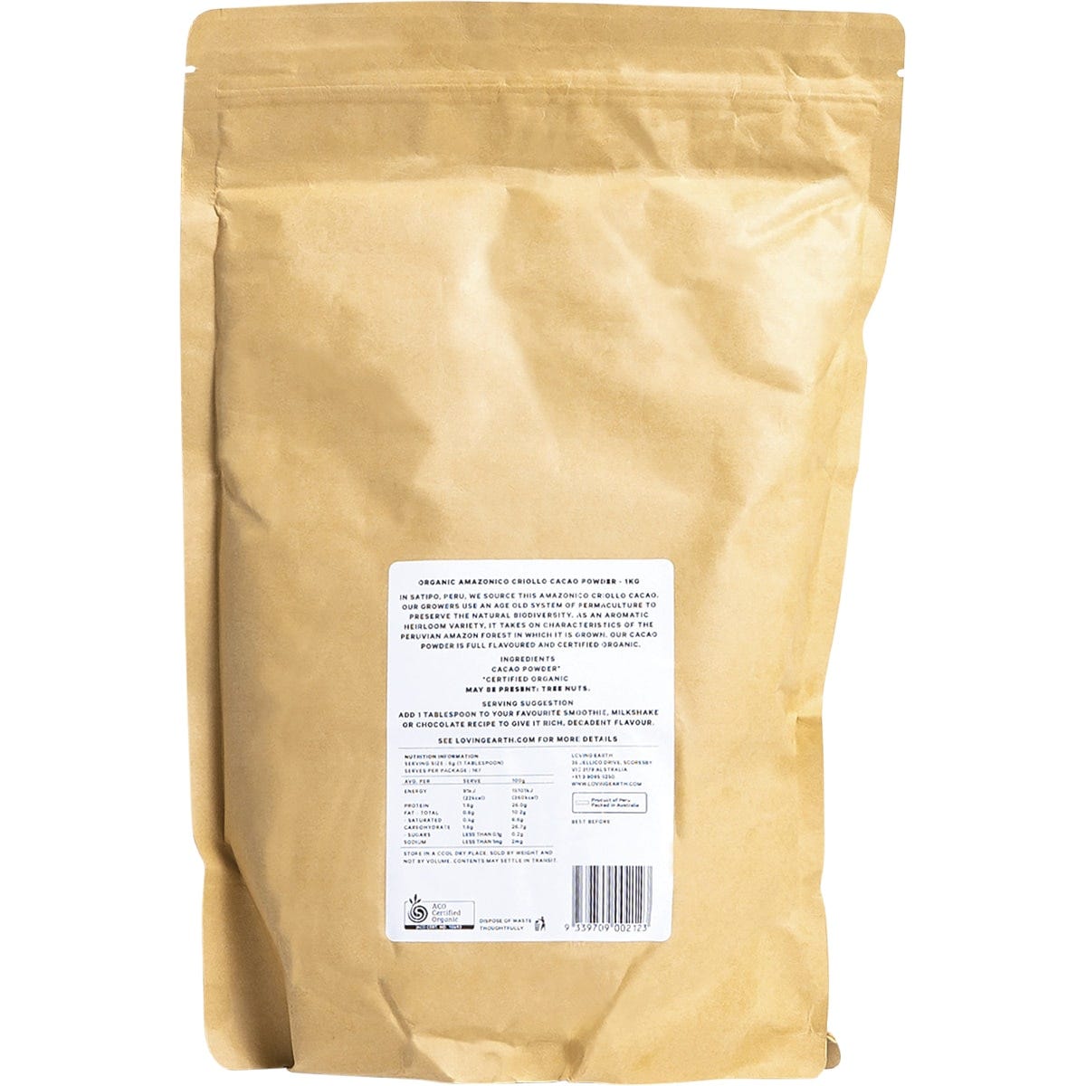 Loving Earth Cacao Powder 1kg