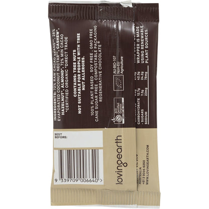 Loving Earth Dark Chocolate with 72% Raw Ashaninka Cacao 16x30g