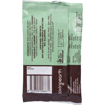 Loving Earth Mint Dark Chocolate with Raw Ashaninka Cacao 16x30g