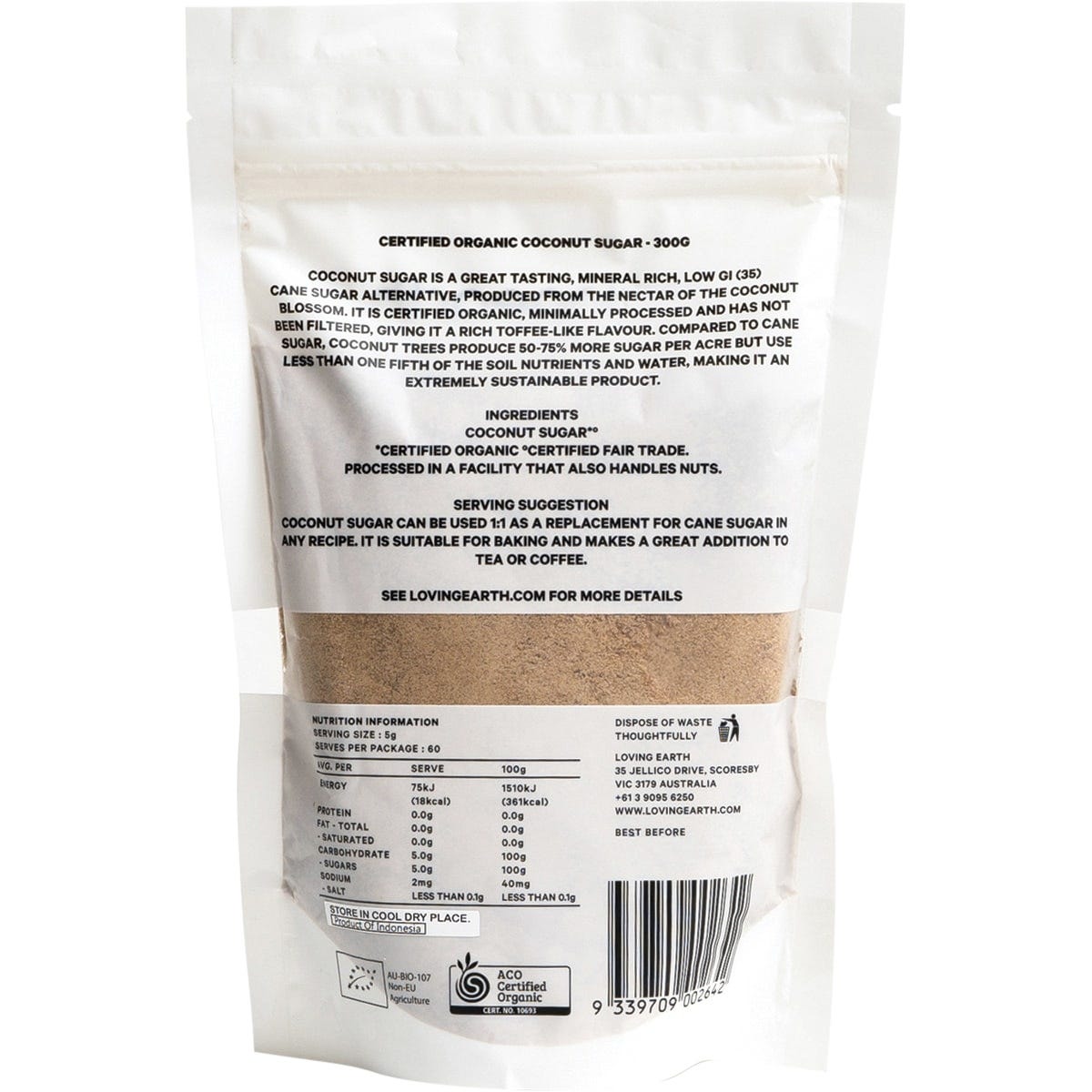 Loving Earth Coconut Sugar 300g