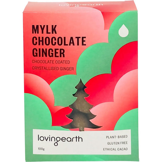 Loving Earth Mylk Chocolate Ginger Coated Crystalised Ginger 6x100g