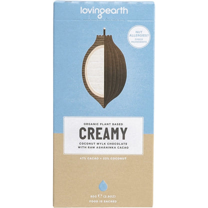 Loving Earth Creamy Coconut Mylk Chocolate Raw Ashaninka Cacao 11x80g