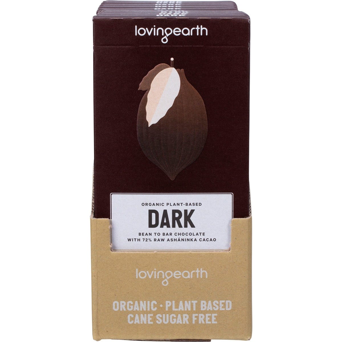 Loving Earth Dark Bar Chocolate with 72% Raw Ashaninka Cacao 11x80g