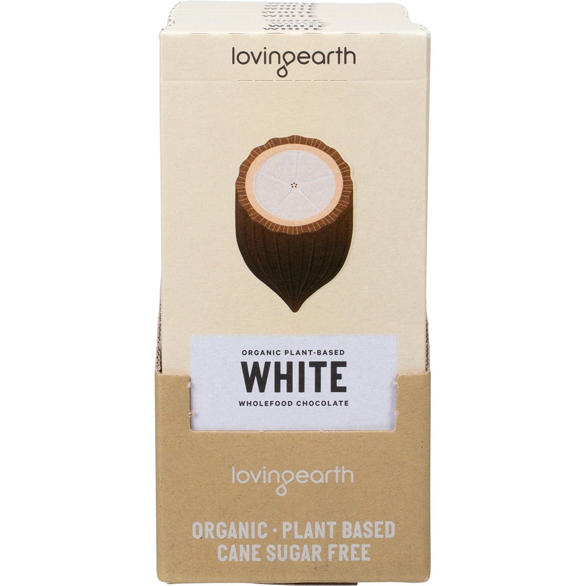 Loving Earth White Wholefood Chocolate with Pure Vanilla Bean 11x80g