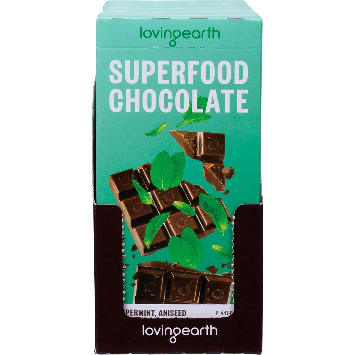 Loving Earth Superfood Chocolate P/Mint, Aniseed, MarshmallowRoot 11x70g