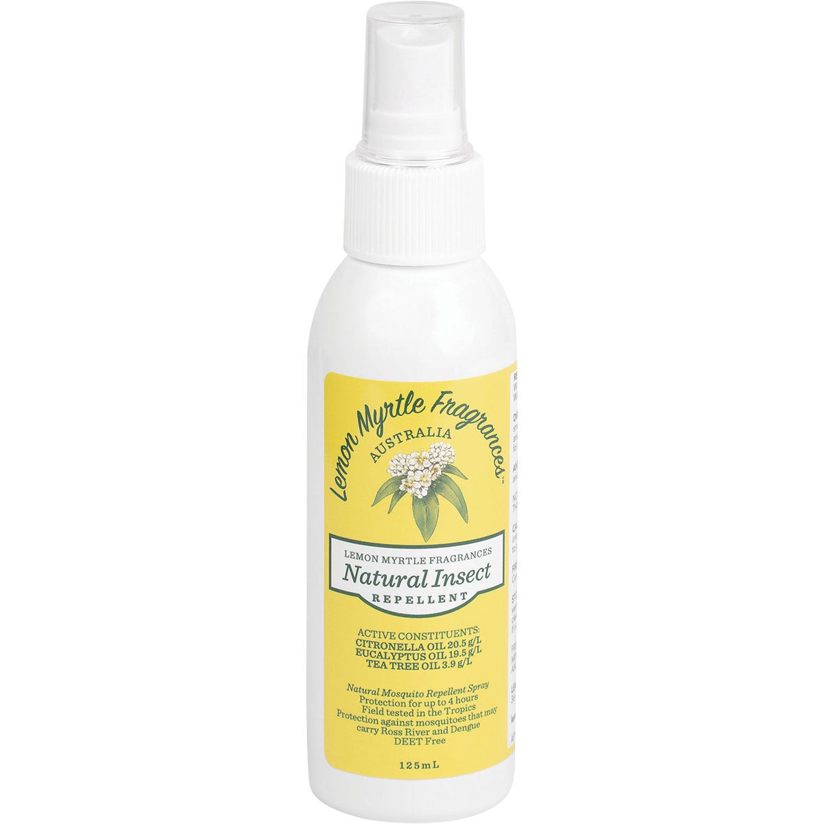 Lemon Myrtle Fragrances Natural Insect Repellent 125ml