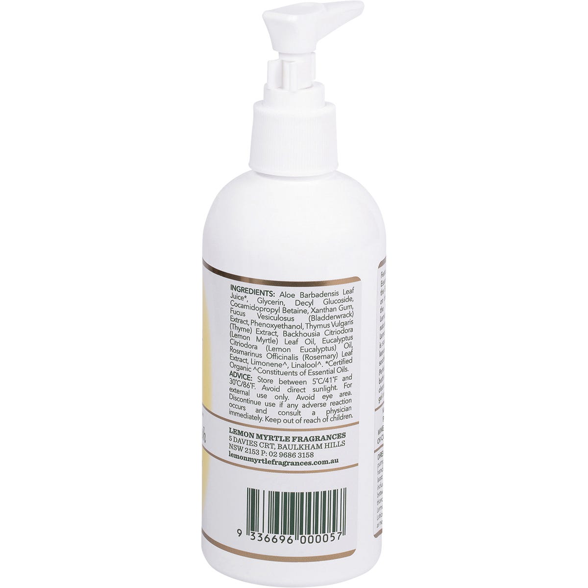 Lemon Myrtle Fragrances Hand & Body Wash 250ml