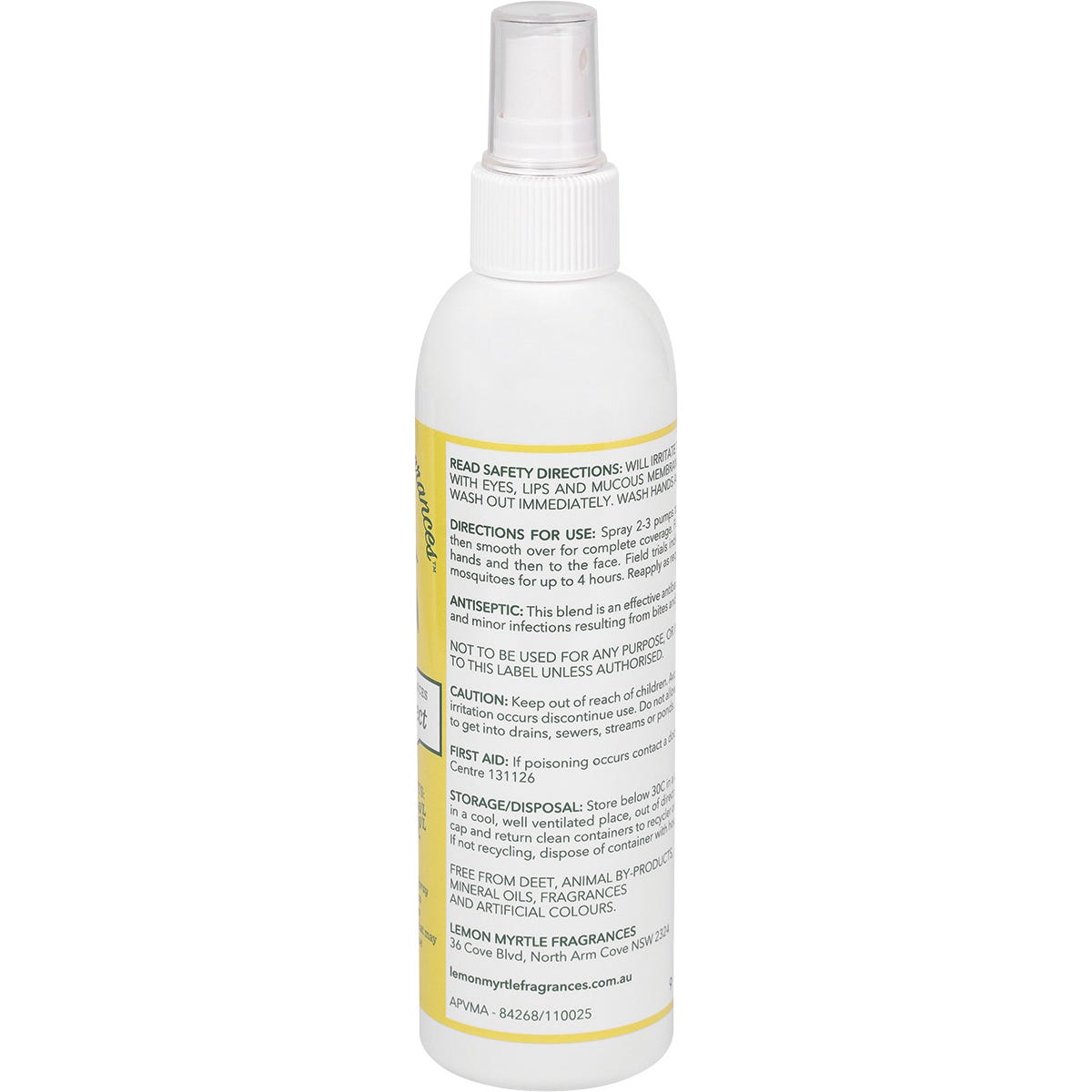 Lemon Myrtle Fragrances Natural Insect Repellent 250ml