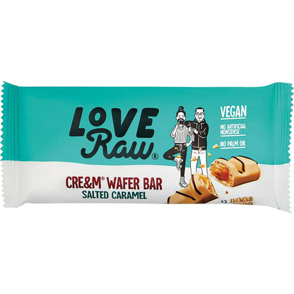 LoveRaw Cre&m Wafer Bar Salted Caramel 12x45g