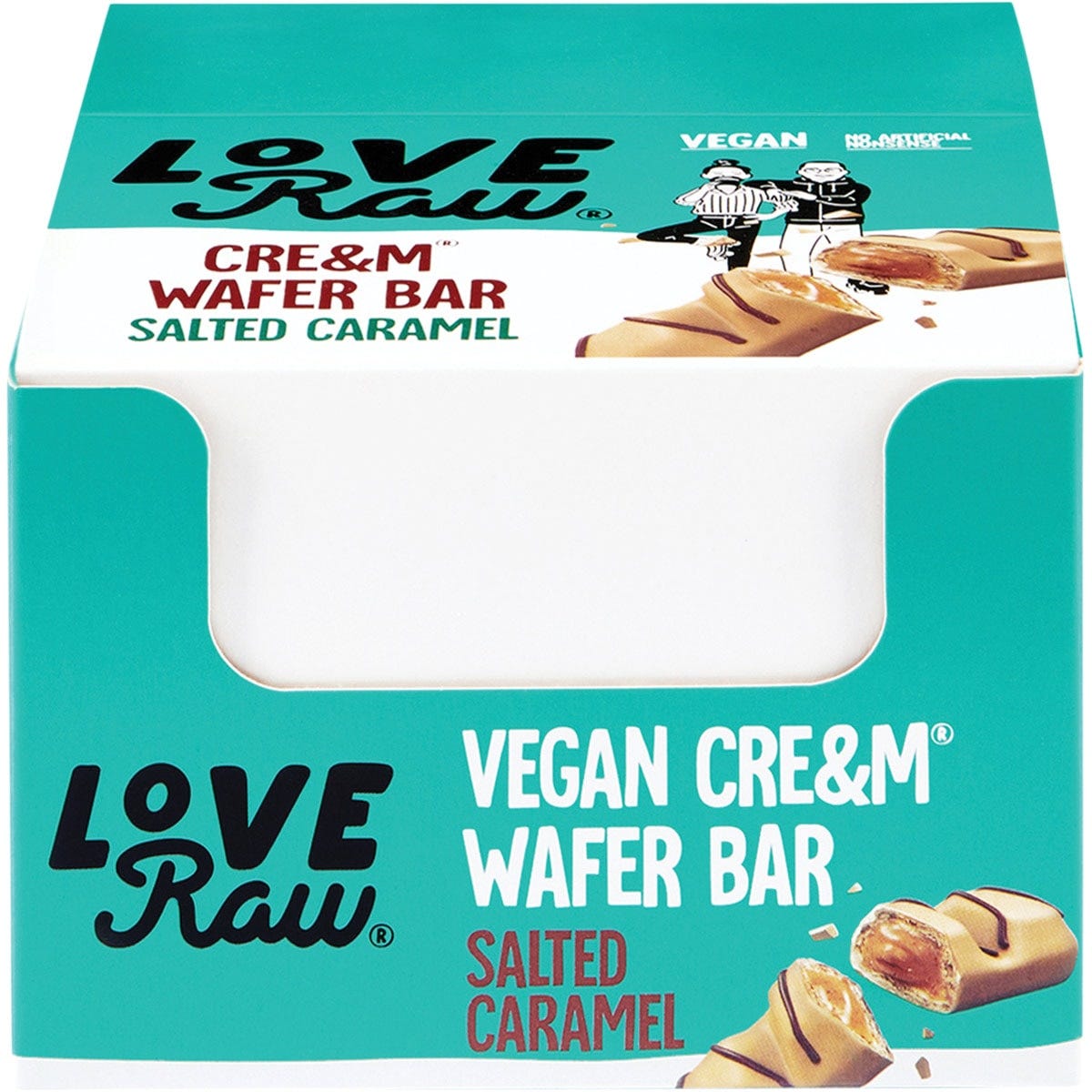 LoveRaw Cre&m Wafer Bar Salted Caramel 12x45g