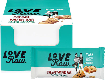 LoveRaw Cre&m Wafer Bar Salted Caramel 12x45g