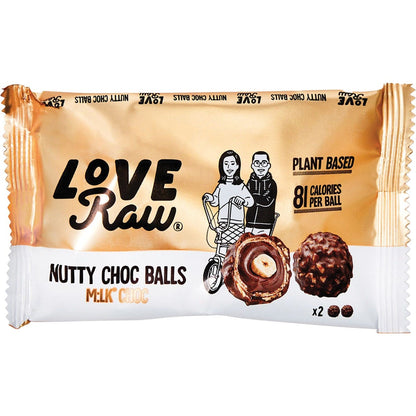 LoveRaw Nutty Choc Balls M:lk Choc 9x28g