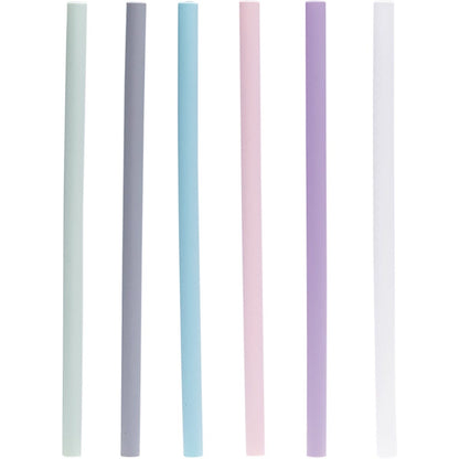 Little Mashies Reusable Soft Silicone Straws Display + Brushes x50