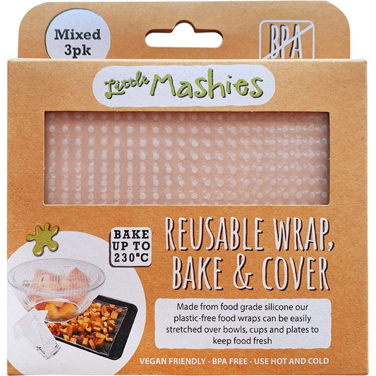 Little Mashies Reusable Wrap, Bake & Cover S, M & L 3pk