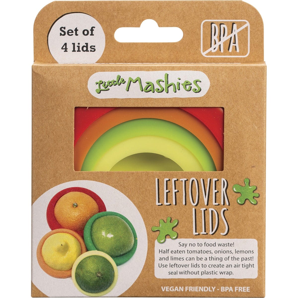 Little Mashies Reusable Leftover Lids Set 4pk