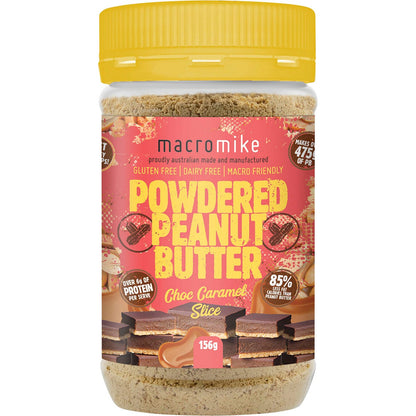 MACRO MIKE Powdered Peanut Butter Chocolate Caramel Slice 156g