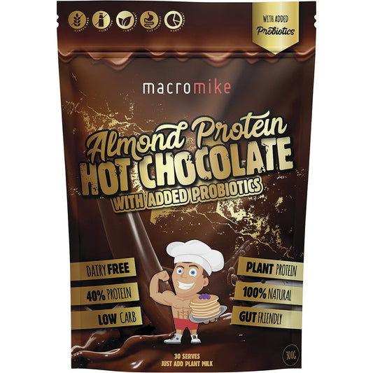 MACRO MIKE Protein Hot Chocolate Almond with Probiotics 300g