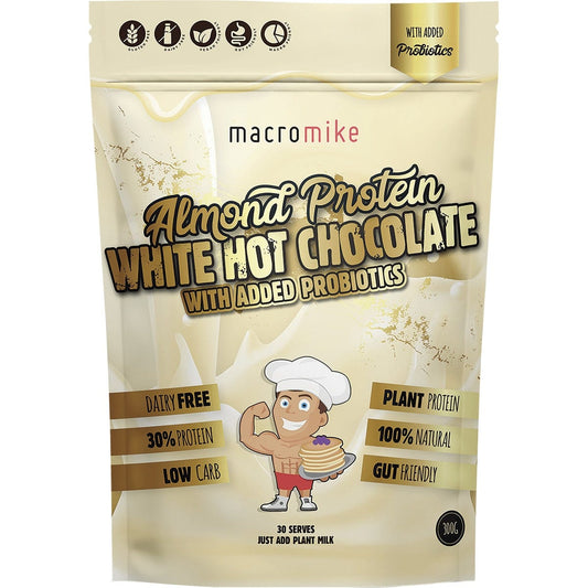 MACRO MIKE Protein White Hot Chocolate Almond with Probiotics 300g